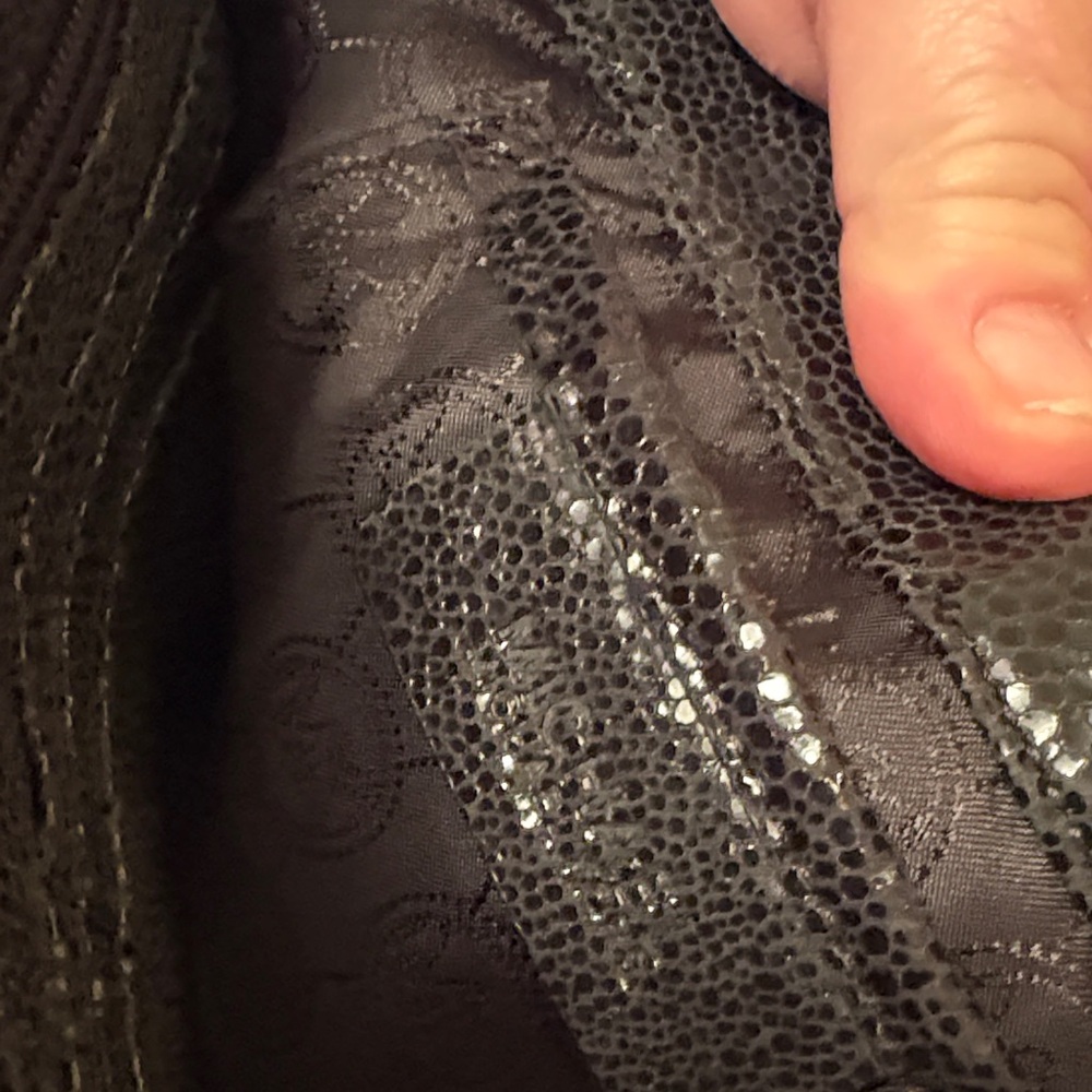 Michael Kors Black Python Print Leather Clutch Co… - image 4